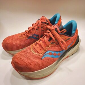 UsedLikeNew Saucony Echelon 9 Womens Running Shoes Coral Ocean S10765-31 Sz 10.5